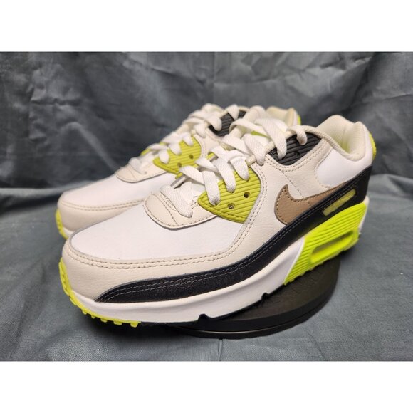 Nike Boys Air Max 90 (GS) Sneakers White Khaki Cyber Size 6 DISPLAY MODEL! - Picture 3 of 12